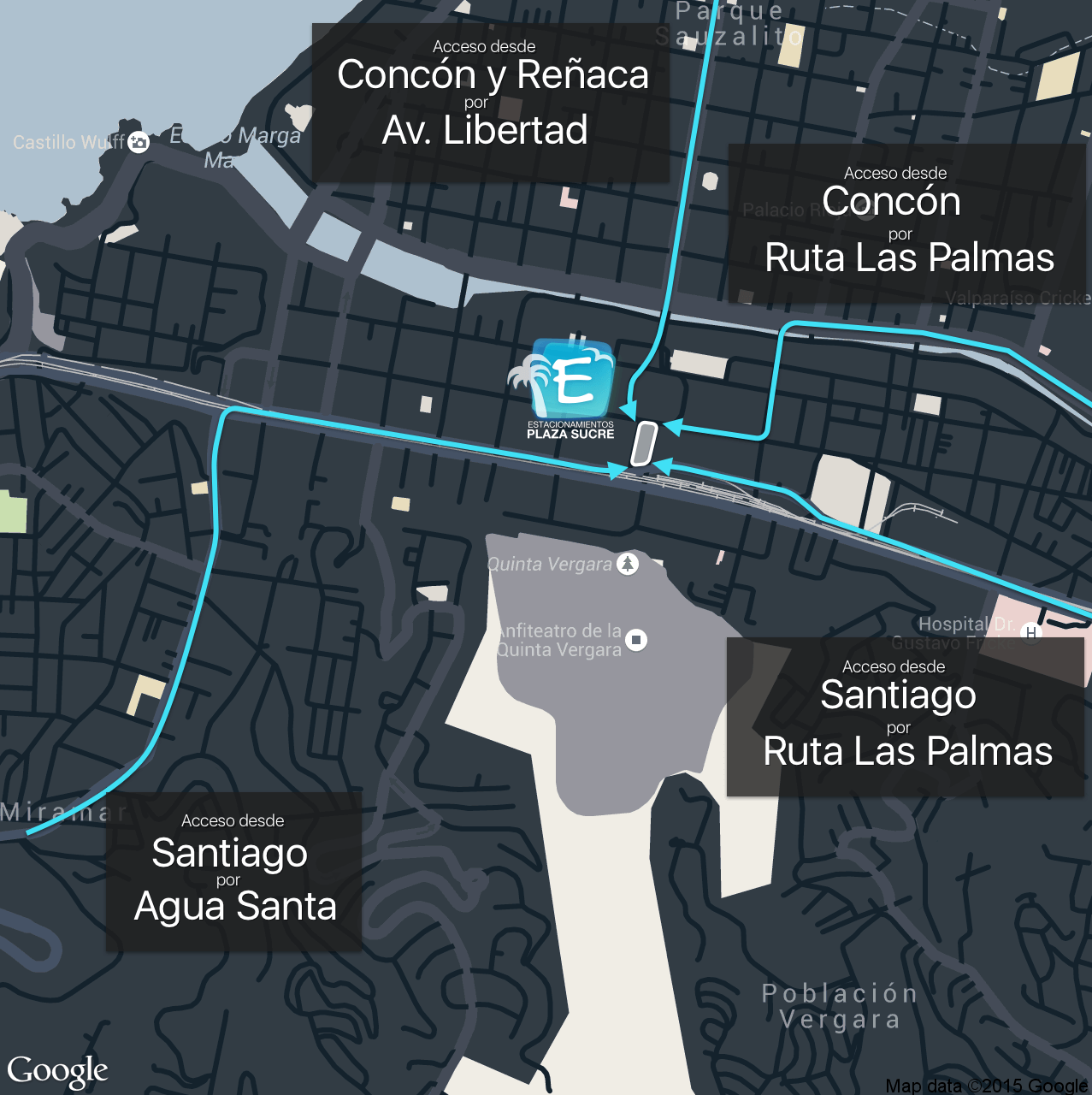 Cómo llegar desde Santiago, Concón y Resaca